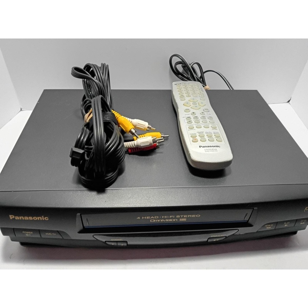 Panasonic PV-V4530S Blue Line VCR 4-Head w/ Remote & Cables tested!